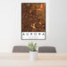 24x36 Aurora Colorado Map Print Portrait Orientation in Ember Style Behind 2 Chairs Table and Potted Plant