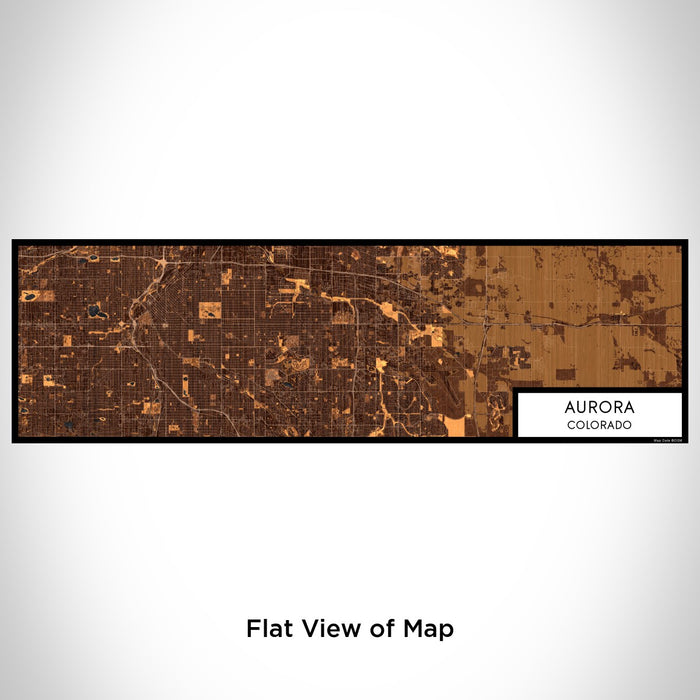 Flat View of Map Custom Aurora Colorado Map Enamel Mug in Ember