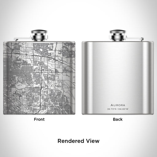 Rendered View of Aurora Colorado Map Engraving on undefined