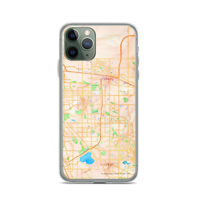 Custom Aurora Colorado Map Phone Case in Watercolor