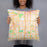 Person holding 18x18 Custom Aurora Colorado Map Throw Pillow in Watercolor