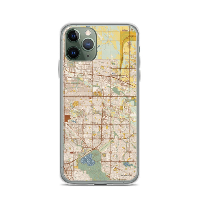 Custom Aurora Colorado Map Phone Case in Woodblock