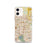 Custom Aurora Colorado Map iPhone 12 Phone Case in Woodblock