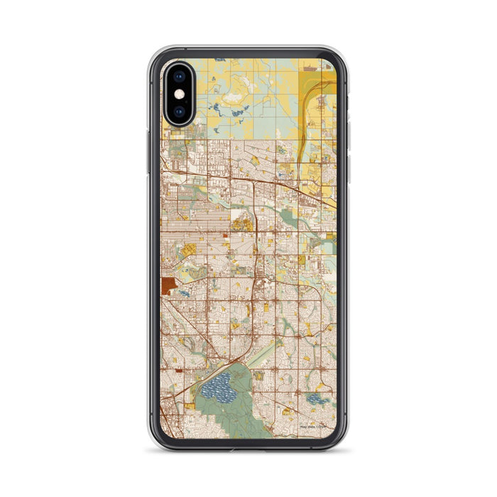 Custom Aurora Colorado Map Phone Case in Woodblock