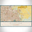 Aurora Colorado Map Print Landscape Orientation in Woodblock Style With Shaded Background