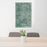 24x36 Aurora Illinois Map Print Portrait Orientation in Afternoon Style Behind 2 Chairs Table and Potted Plant