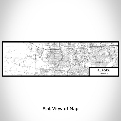 Flat View of Map Custom Aurora Illinois Map Enamel Mug in Classic