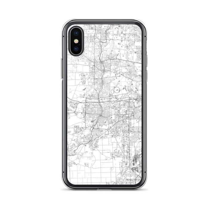 Custom Aurora Illinois Map Phone Case in Classic