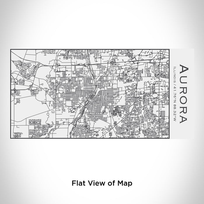 Rendered View of Aurora Illinois Map Engraving on 17oz Stainless Steel Insulated Cola Bottle in White