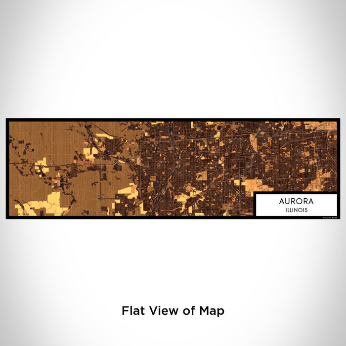 Flat View of Map Custom Aurora Illinois Map Enamel Mug in Ember