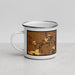 Left View Custom Aurora Illinois Map Enamel Mug in Ember