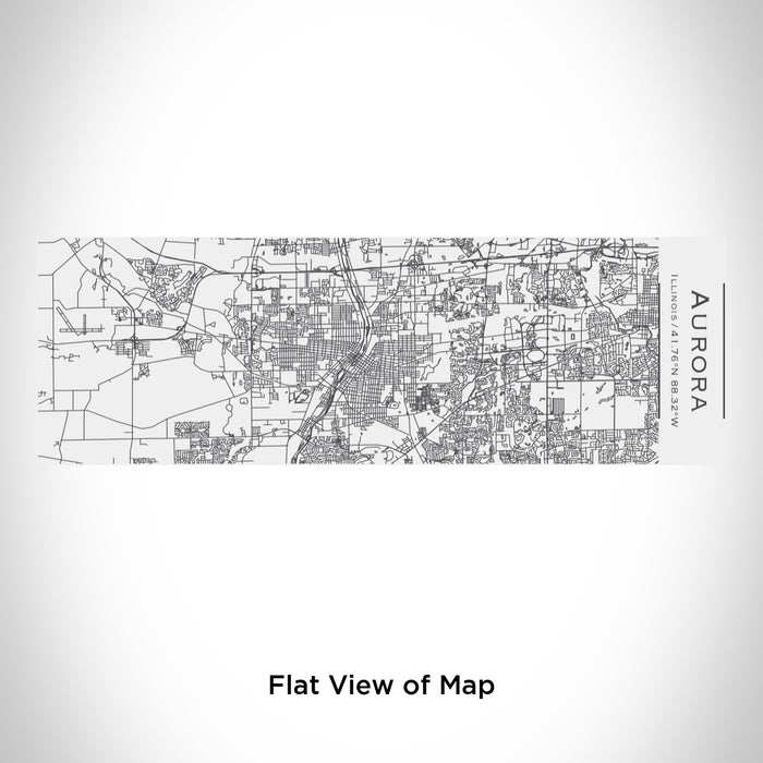 Rendered View of Aurora Illinois Map Engraving on 10oz Stainless Steel Insulated Cup with Sliding Lid in White