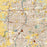 Aurora Illinois Map Print in Woodblock Style Zoomed In Close Up Showing Details