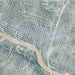 Austin Texas Map Print in Afternoon Style Zoomed In Close Up Showing Details