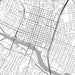 Austin Texas Map Print in Classic Style Zoomed In Close Up Showing Details