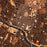 Austin Texas Map Print in Ember Style Zoomed In Close Up Showing Details