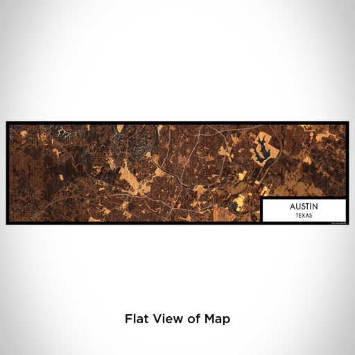 Flat View of Map Custom Austin Texas Map Enamel Mug in Ember