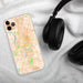 Custom Austin Texas Map Phone Case in Watercolor on Table with Black Headphones