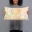 Person holding 20x12 Custom Austin Texas Map Throw Pillow in Watercolor