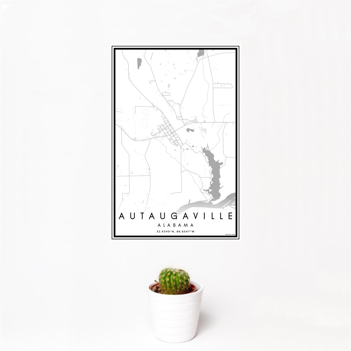Autaugaville Alabama Map Print in Classic — JACE Maps