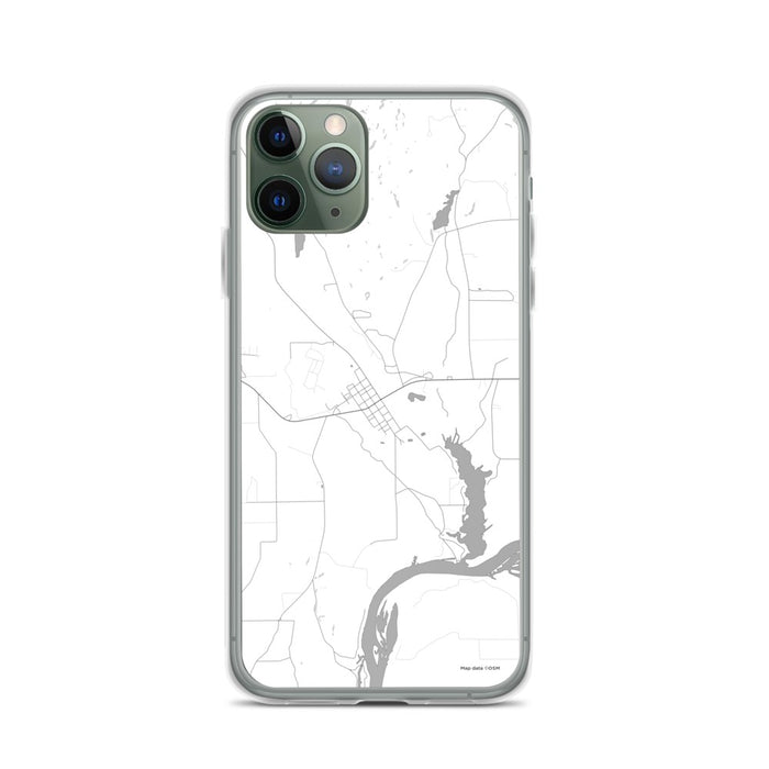 Custom iPhone 11 Pro Autaugaville Alabama Map Phone Case in Classic