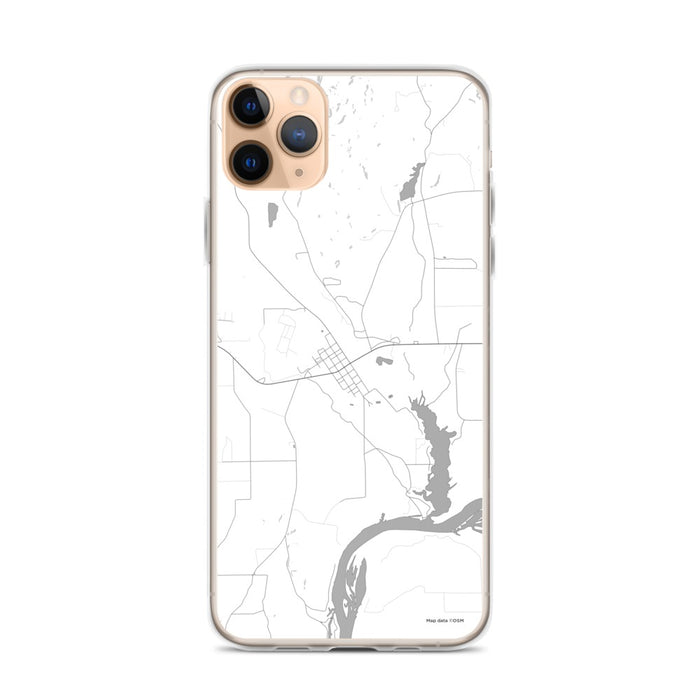 Custom iPhone 11 Pro Max Autaugaville Alabama Map Phone Case in Classic