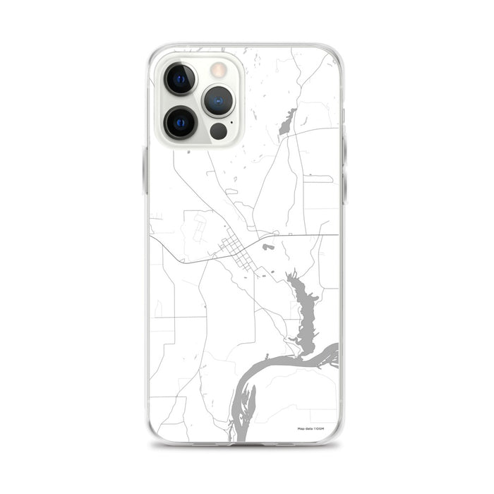 Custom iPhone 12 Pro Max Autaugaville Alabama Map Phone Case in Classic