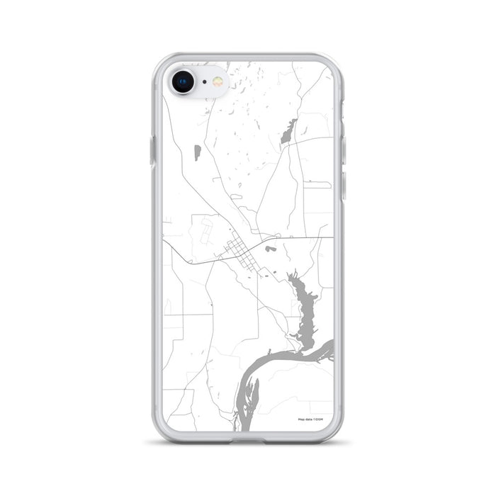 Custom iPhone SE Autaugaville Alabama Map Phone Case in Classic