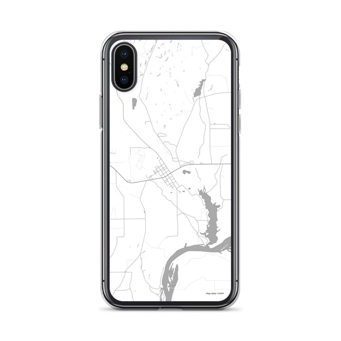 Custom iPhone X/XS Autaugaville Alabama Map Phone Case in Classic