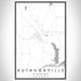 Autaugaville Alabama Map Print Portrait Orientation in Classic Style With Shaded Background