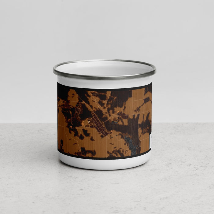 Front View Custom Autaugaville Alabama Map Enamel Mug in Ember