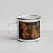 Left View Custom Autaugaville Alabama Map Enamel Mug in Ember