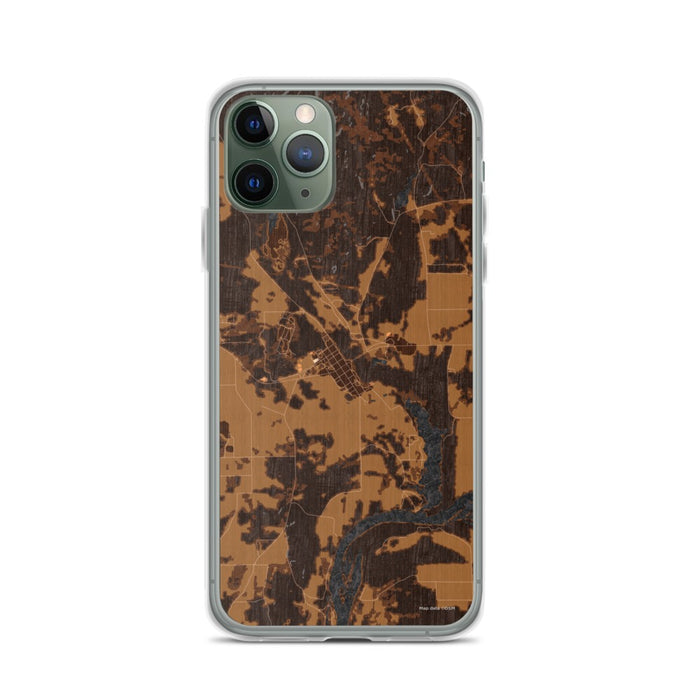 Custom iPhone 11 Pro Autaugaville Alabama Map Phone Case in Ember