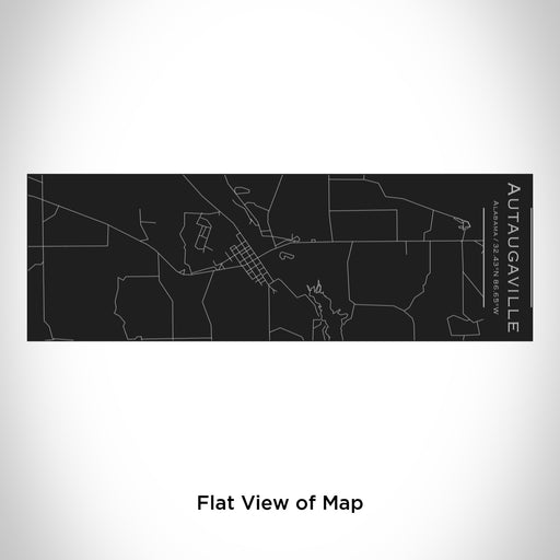 Rendered View of Autaugaville Alabama Map Engraving on 10oz Stainless Steel Insulated Cup with Sliding Lid in Black