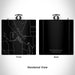 Rendered View of Autaugaville Alabama Map Engraving on 6oz Stainless Steel Flask in Black