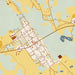 Autaugaville Alabama Map Print in Woodblock Style Zoomed In Close Up Showing Details