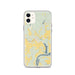 Custom iPhone 11 Autaugaville Alabama Map Phone Case in Woodblock