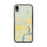 Custom iPhone XR Autaugaville Alabama Map Phone Case in Woodblock