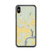 Custom iPhone XS Max Autaugaville Alabama Map Phone Case in Woodblock