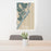 24x36 Avalon New Jersey Map Print Portrait Orientation in Afternoon Style Behind 2 Chairs Table and Potted Plant