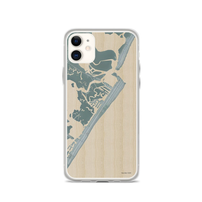Custom iPhone 11 Avalon New Jersey Map Phone Case in Afternoon