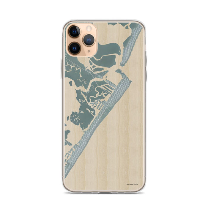 Custom iPhone 11 Pro Max Avalon New Jersey Map Phone Case in Afternoon
