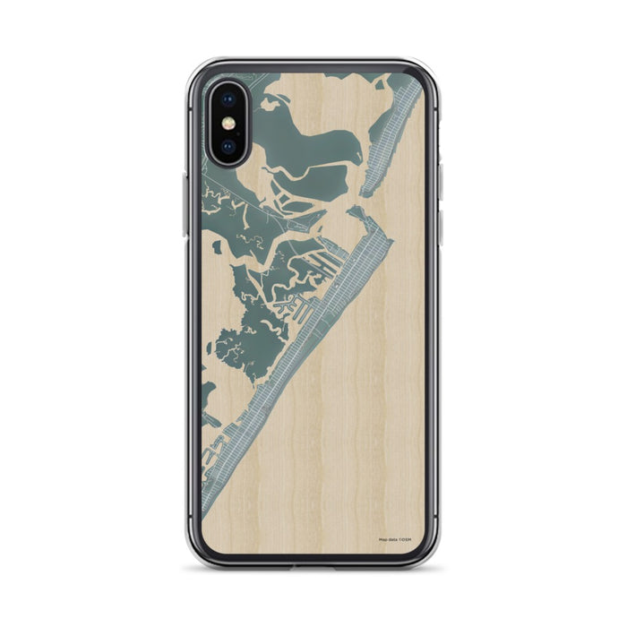 Custom iPhone X/XS Avalon New Jersey Map Phone Case in Afternoon