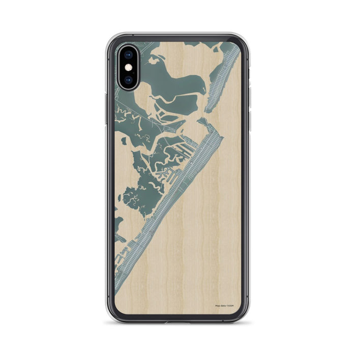 Custom iPhone XS Max Avalon New Jersey Map Phone Case in Afternoon