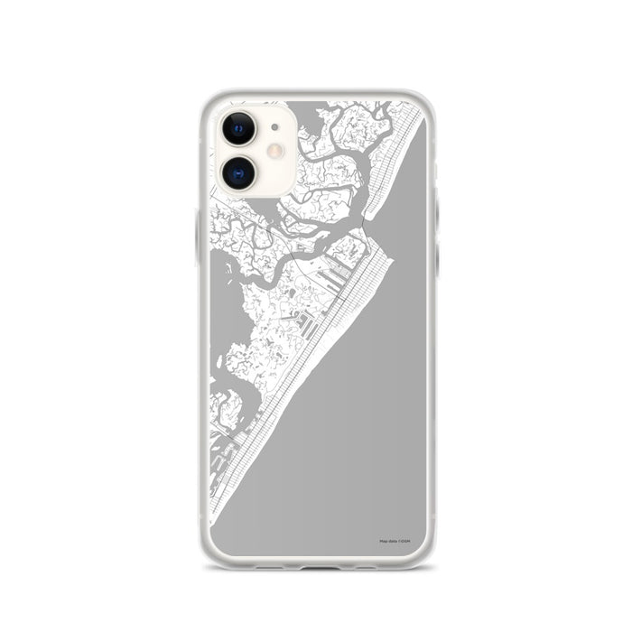 Custom iPhone 11 Avalon New Jersey Map Phone Case in Classic