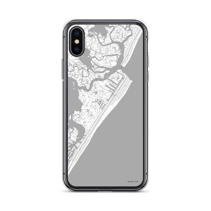 Custom iPhone X/XS Avalon New Jersey Map Phone Case in Classic