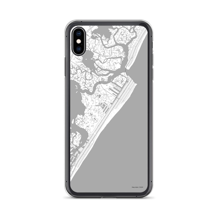 Custom iPhone XS Max Avalon New Jersey Map Phone Case in Classic