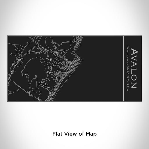 Rendered View of Avalon New Jersey Map Engraving on 17oz Stainless Steel Insulated Cola Bottle in Black