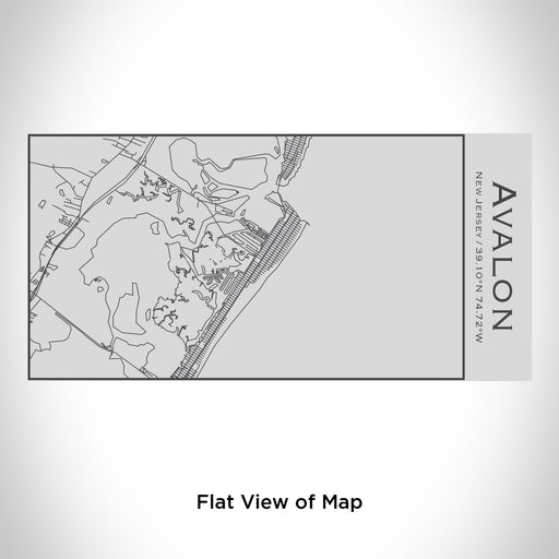 Rendered View of Avalon New Jersey Map Engraving on 17oz Stainless Steel Insulated Cola Bottle