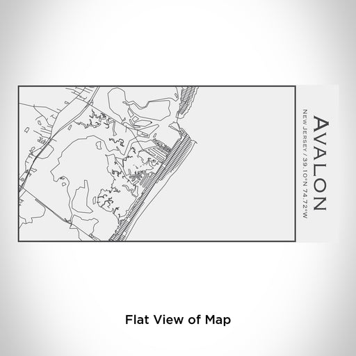 Rendered View of Avalon New Jersey Map Engraving on 17oz Stainless Steel Insulated Cola Bottle in White